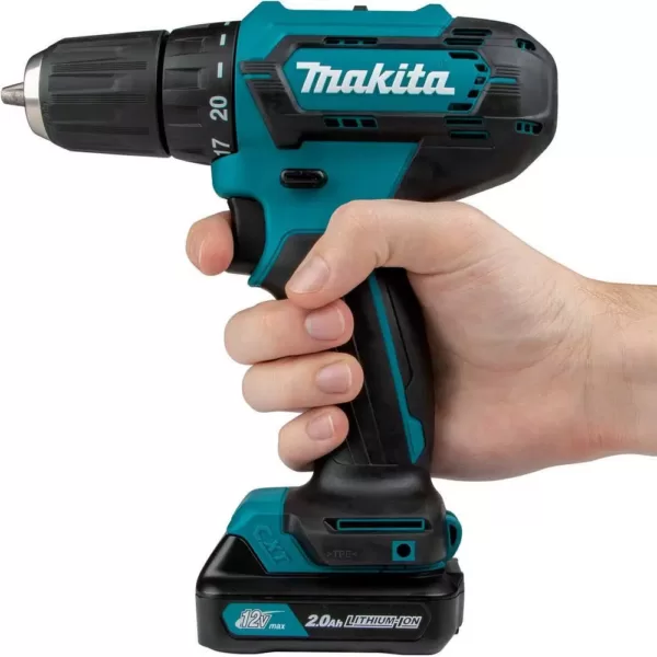 Makita 12-Volt MAX CXT Lithium-Ion Cordless 3/8 in. Driver Drill Kit, 2.0 Ah