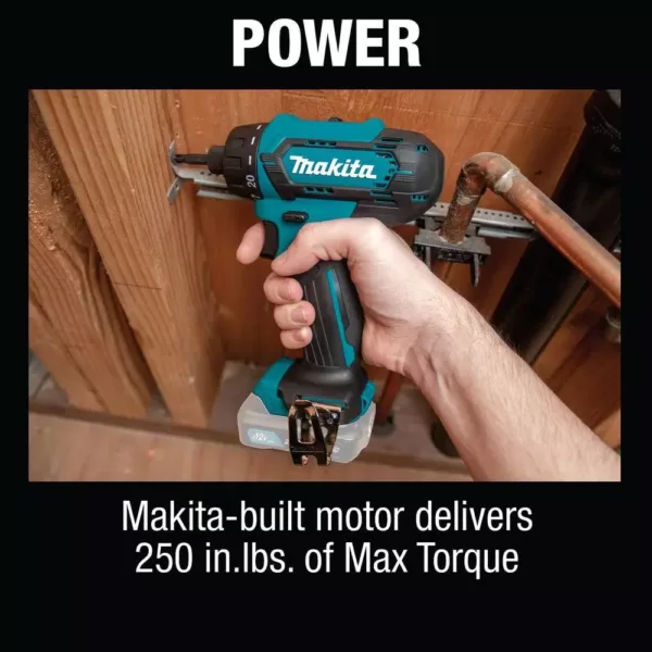 Makita 12-Volt max CXT Lithium-Ion 1/4 In. Hex Cordless Screwdriver (Tool Only)