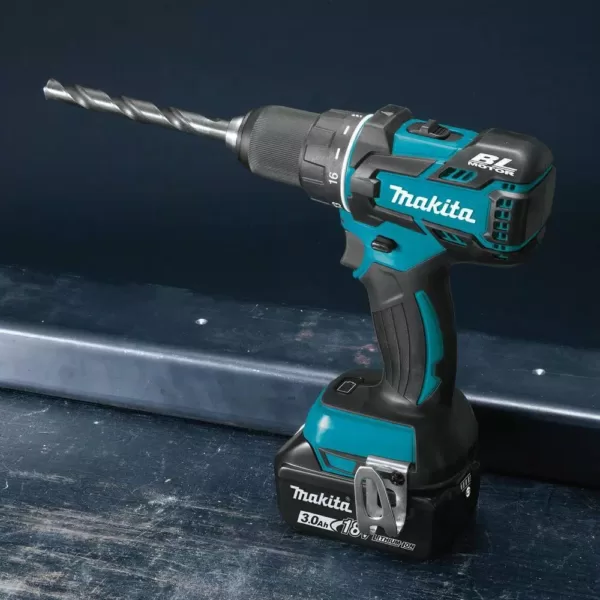 Makita 18-Volt LXT Lithium-Ion Compact Brushless Cordless 1/2 in. Driver-Drill Kit with (1) Battery 3.0Ah