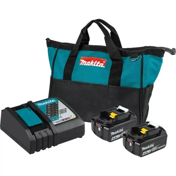 Makita 18-Volt LXT 4.0 Ah Battery and Rapid Optimum Charger Starter Pack with Bonus 18V LXT 5 in. Random Orbit Sander