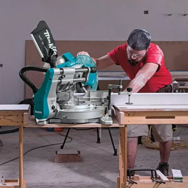 Makita 18-Volt X2 LXT Brushless Cordless Rear Handle 7-1/4 in. Circular Saw w/Bonus Miter Saw, 2 Batteries 5.0 Ah