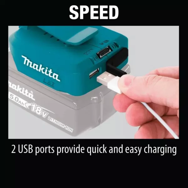 Makita 18-Volt LXT Lithium-Ion Cordless Power Source with 2 USB ports