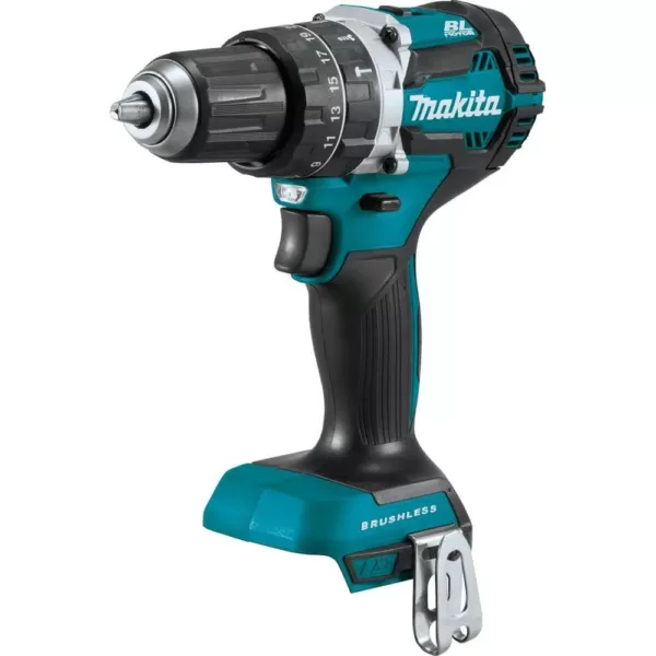 Makita 18V LXT 1/2 in. Brushless Hammer Driver-Drill, 7-1/4 in. Circ Saw and Recipro Saw with bonus 18V LXT Starter Pack