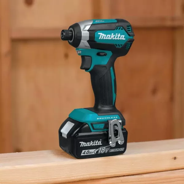 Makita 18-Volt LXT Lithium-Ion Brushless Cordless Hammer Drill and Impact Driver Combo Kit (2-Tool) w/ (2) 4Ah Batteries, Bag