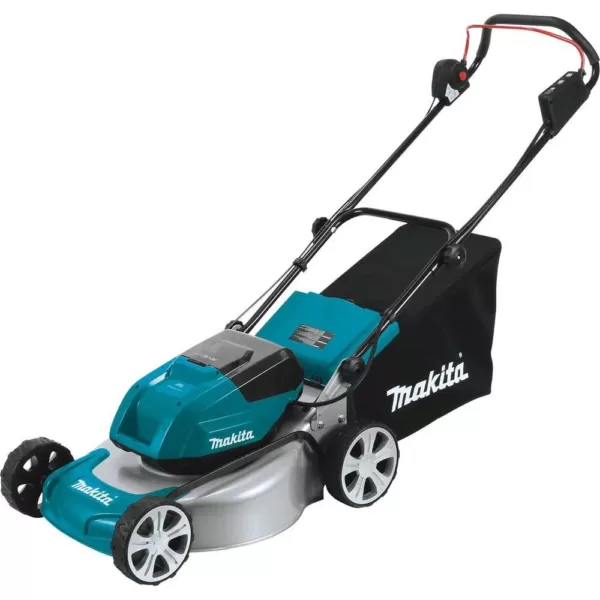 Makita 18 in. 18-Volt X2 36-Volt 5.0Ah LXT Lithium-Ion Cordless Steel Deck Walk Behind Push Lawn Mower Kit with 4 Batteries