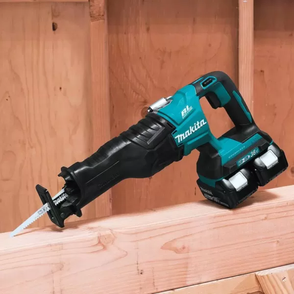 Makita 18-Volt X2 LXT Lithium-Ion (36-Volt) Brushless Cordless Reciprocating Saw Kit (5.0Ah) with 2 Batteries 5.0Ah and Charger