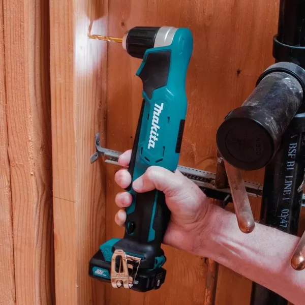 Makita 12-Volt MAX CXT Lithium-Ion Cordless 3/8 in. Right Angle Drill Kit (2.0 Ah)