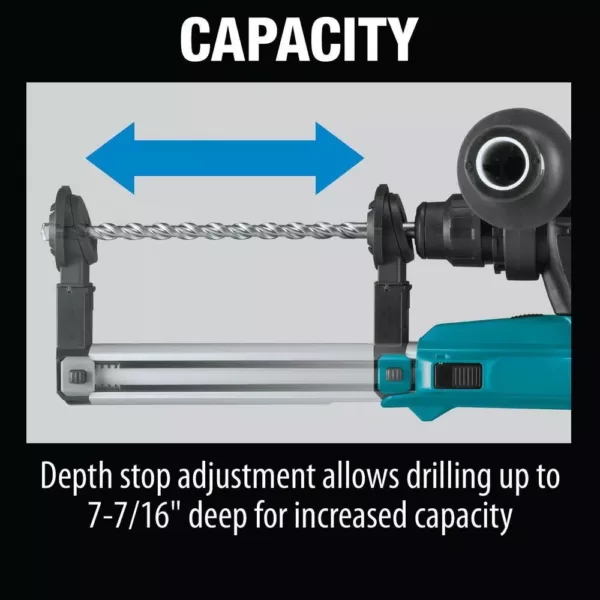 Makita 1 in. AVT Rotary Hammer Accepts SDS-PLUS Bits with HEPA Dust Extractor 3-Mode Variable Speed Case (D-Handle)