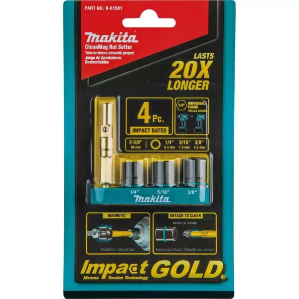 Makita Impact GOLD Detachable Nut Setter (4-Piece)