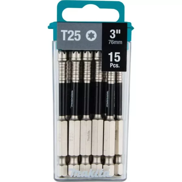 Makita Impact XPS T25 TORX 3 in. Power Bit (15-Pack)