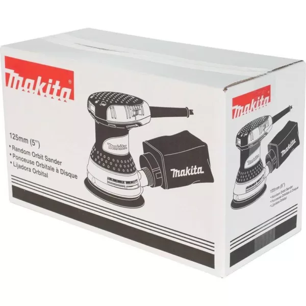 Makita 3 Amp 5 in. Corded Random Orbital Sander with Variable Speed Tool Case