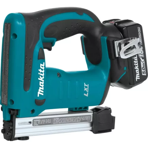 Makita 18-Volt 5.0Ah Lithium-Ion Brushless 3/8 in. Crown Stapler Kit