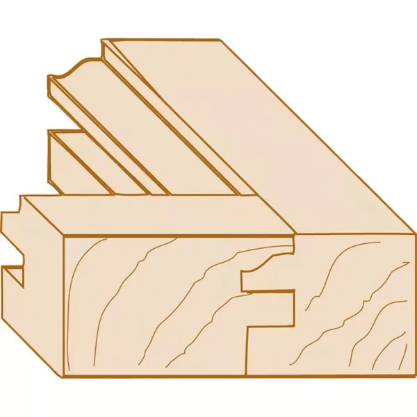 Makita Carbide-Tipped Stile and Rail 2-Flute Router Bit with 1/2 in. Shank