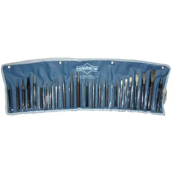 Mayhew 7024-K Punch and Chisel Set (24-Piece)