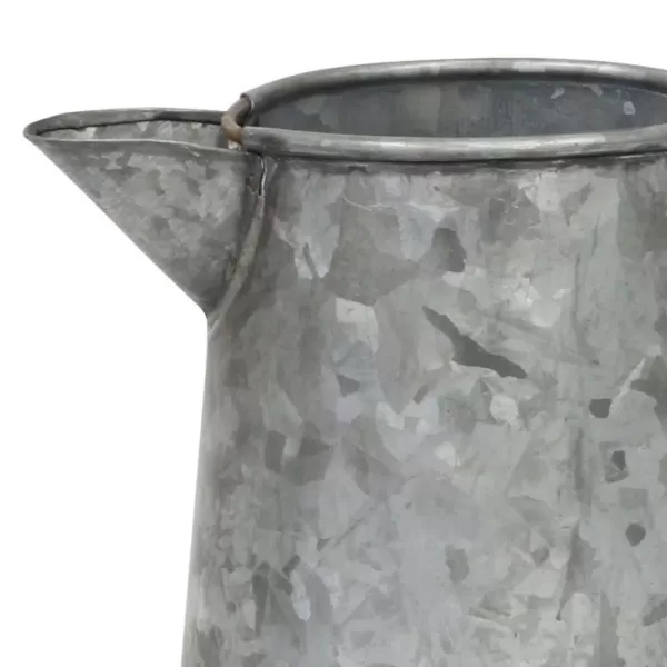 Stonebriar Collection 7 in. x 4 in. Antique Galvanized Metal Jug