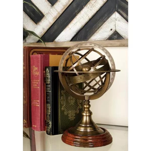 LITTON LANE Nautical Brass Armillary Sphere