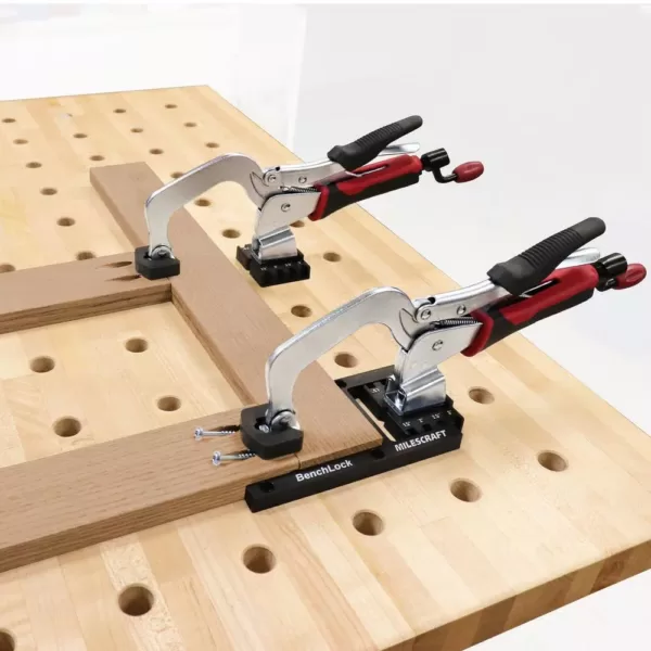 Milescraft 3 in. Bench Clamp and Attachment Set - Great for Pocket Hole Assembly