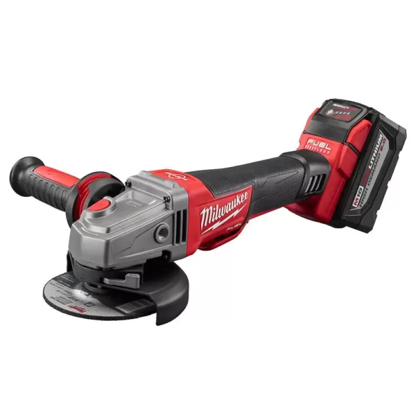 Milwaukee M18 FUEL 18-Volt Lithium-Ion Brushless Cordless 4-1/2 in./5 in. Braking Grinder Kit W/(2) 9.0Ah Batteries,Rapid Charger