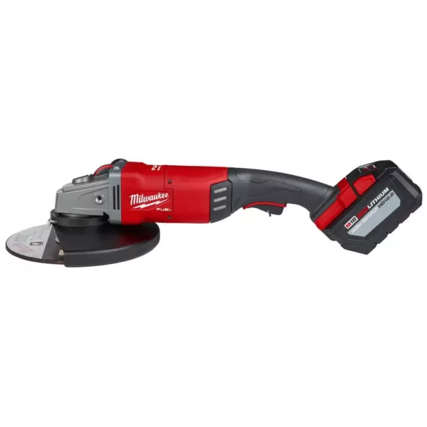 Milwaukee M18 FUEL 18-Volt Lithium-Ion Brushless Cordless 7/9 in. Grinder Kit W/ (2) 12.0Ah Batteries, Bag & Rapid Charger