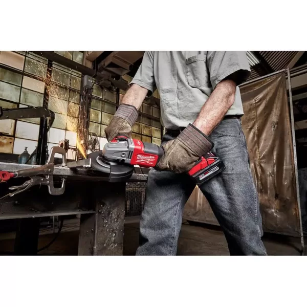 Milwaukee M18 FUEL 18-Volt Lithium-Ion Brushless Cordless 4-1/2 in./6 in. Braking Grinder with Paddle Switch (Tool-Only)