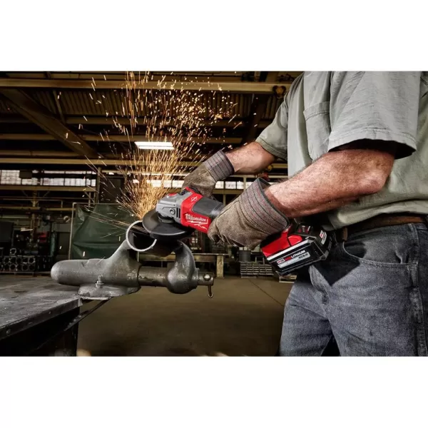 Milwaukee M18 FUEL 18-Volt Lithium-Ion Brushless Cordless 4-1/2 in./6 in. Braking Grinder with Paddle Switch (Tool-Only)