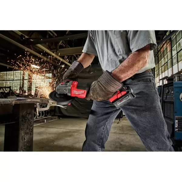 Milwaukee M18 FUEL 18-Volt Lithium-Ion Brushless Cordless 4-1/2 in./6 in. Braking Grinder with Paddle Switch (Tool-Only)