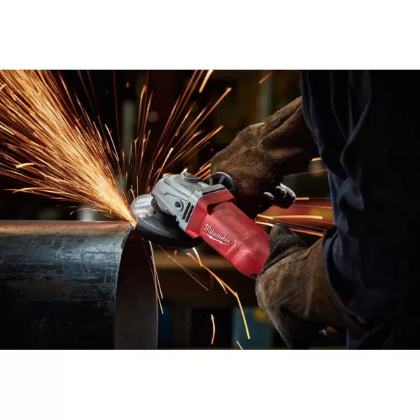 Milwaukee 7 Amp Corded 4-1/2 in. Small Angle Grinder with Sliding Lock-On Switch