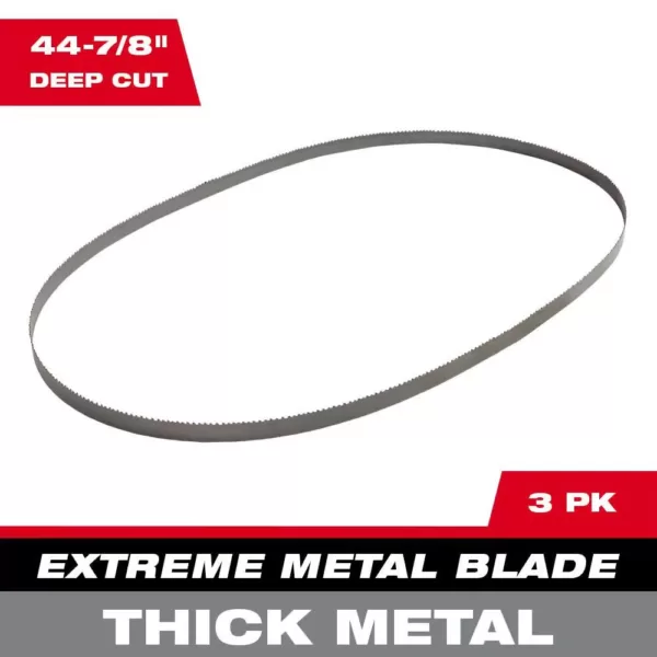 Milwaukee 44-7/8 in. 8/10 TPI Metal Deep Cut Extreme Band Saw Blade (3-Pack)