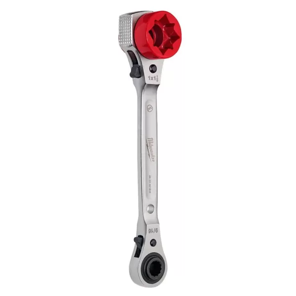 Milwaukee Lineman's 5 in1 Ratcheting Wrench with Milled Strike Face