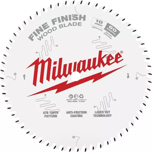 Milwaukee 10 in. x 60-Tooth Fine Finish Circular Saw Blade