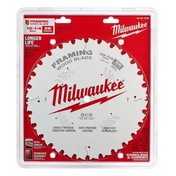 Milwaukee 10-1/4 in. x 28-Tooth Framing Circular Saw Blade