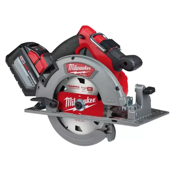 Milwaukee M18 FUEL 18-Volt Lithium-Ion Brushless Cordless 7-1/4 in. Circular Saw Kit with One 12.0Ah Battery, Charger, Tool Bag