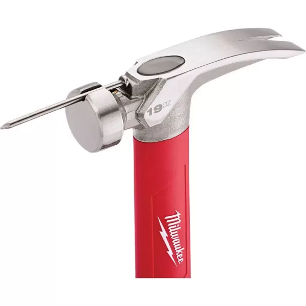 Milwaukee 19 oz. Smooth Face Poly/Fiberglass Handle Hammer with Hammer Loop