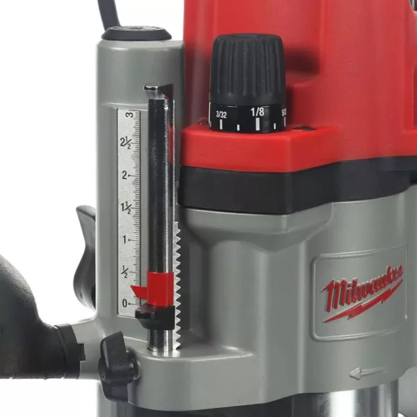 Milwaukee 2-1/4 Max-Horsepower EVS Multi-Base Router Kit with Plunge Base and BodyGrip Fixed Base