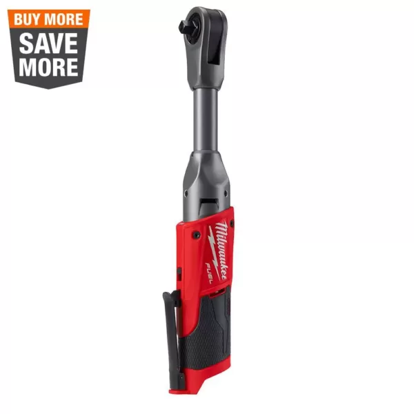 Milwaukee M12 FUEL 12-Volt 3/8 in. Lithium-Ion Brushless Cordless Extended Reach Ratchet (Tool-Only)