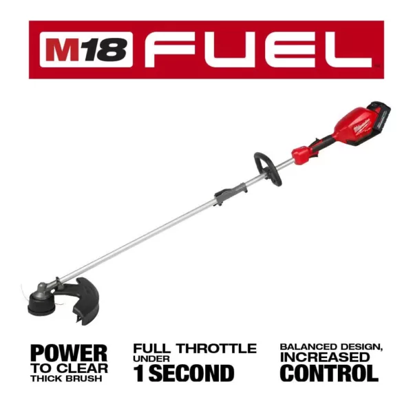 Milwaukee M18 FUEL 18-Volt Lithium-Ion Brushless Cordless String Trimmer Kit with M18 FUEL Edger Attachment