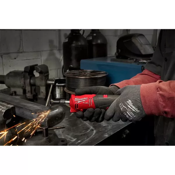 Milwaukee M12 FUEL 12-Volt Lithium-Ion Brushless Cordless 1/4 in. Right Angle and Straight Die Grinder Kit (Tool-Only Kit)