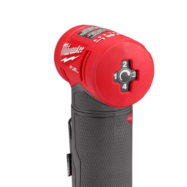 Milwaukee M12 FUEL 12-Volt Lithium-Ion Brushless Cordless 1/4 in. Right Angle Die Grinder Kit w/ (2) 2.0Ah Batteries