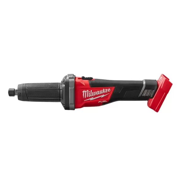 Milwaukee M18 FUEL 18-Volt Lithium-Ion Brushless Cordless 1/4 in. Die Grinder Kit with Two 5.0Ah Batteries, Charger and Hard Case