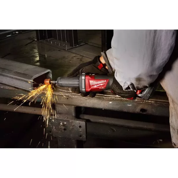 Milwaukee M18 FUEL 18-Volt Lithium-Ion Brushless Cordless 1/4 in. Die Grinder Kit with Two 5.0Ah Batteries, Charger and Hard Case