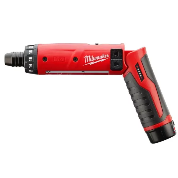 Milwaukee M4 4-Volt Lithium-Ion Cordless 1/4 in. Hex Screwdriver 1-Battery Kit