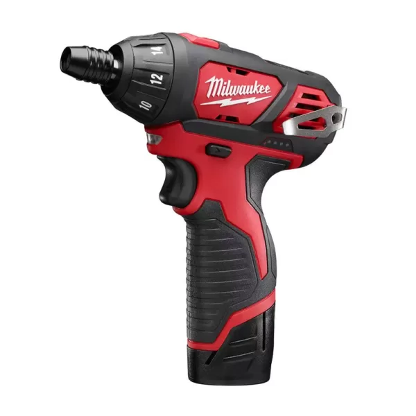 Milwaukee M12 12-Volt Lithium-Ion Cordless 1/4 in. Hex Screwdriver Kit with SHOCKWAVE Driver Bit Set (45-Piece)