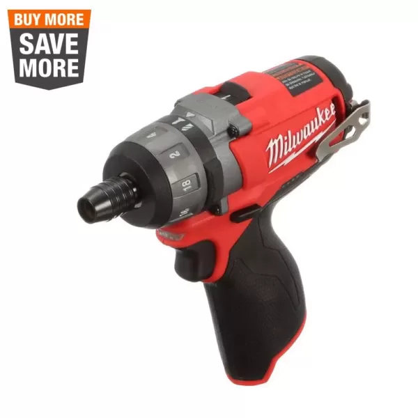 Milwaukee M12 FUEL 12-Volt Lithium-Ion Brushless Cordless 1/4 in. Hex 2-Speed Screwdriver (Tool-Only)