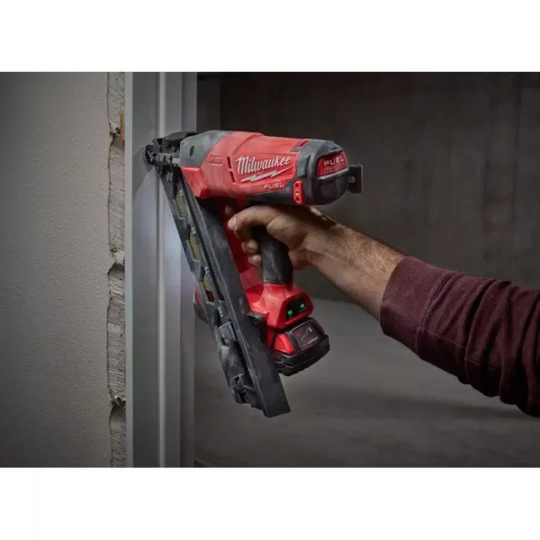 Milwaukee M18 FUEL 18-Volt Lithium-Ion Brushless Cordless 15-Gauge Angled Finish Nailer (Tool Only)