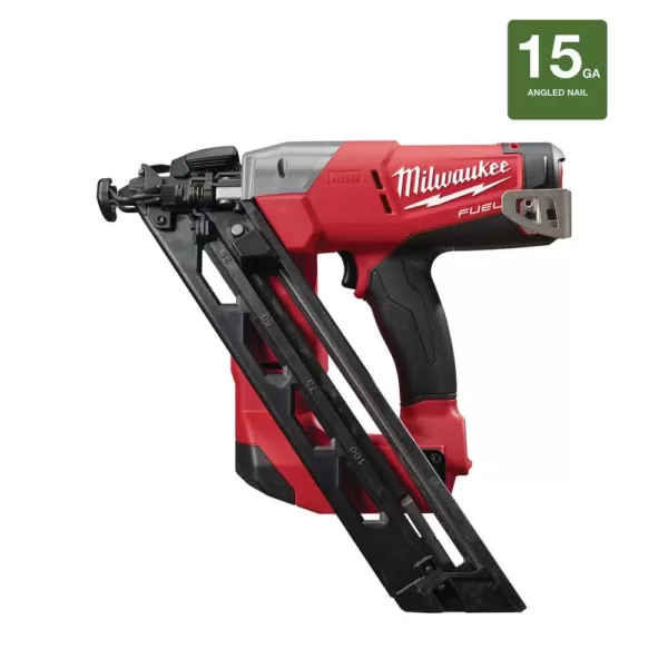 Milwaukee M18 FUEL 18-Volt Lithium-Ion Brushless Cordless 15-Gauge Angled Finish Nailer (Tool Only)