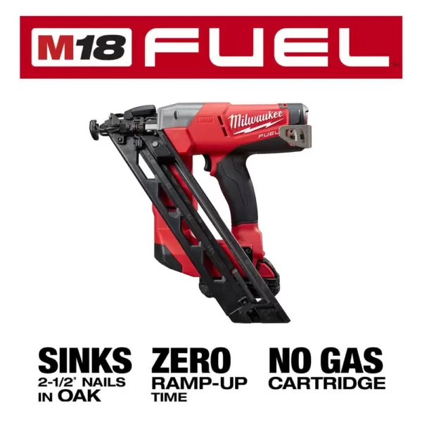 Milwaukee M18 FUEL 18-Volt Lithium-Ion Brushless Cordless 15-Gauge Angled Finish Nailer (Tool Only)