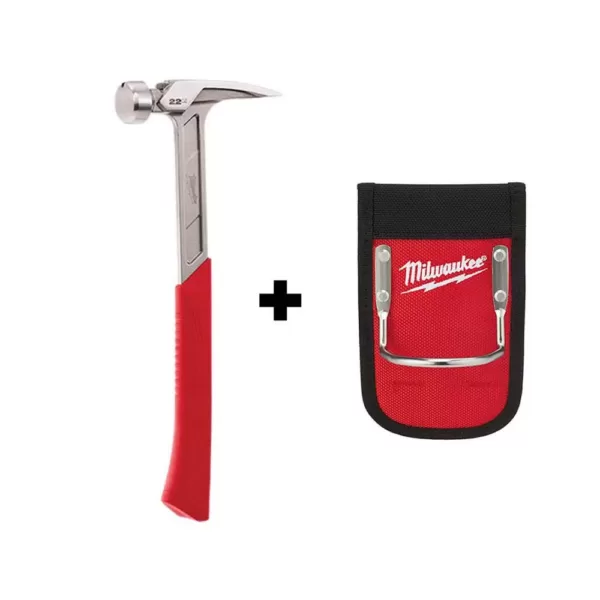 Milwaukee 22 oz. Smooth Face Framing Hammer with Hammer Loop