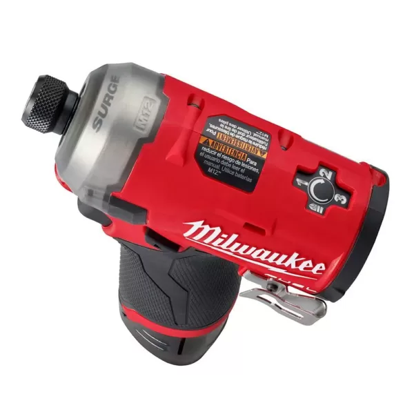 Milwaukee M12 FUEL SURGE 12-Volt Lithium-Ion Brushless Cordless 1/4 in. Hex Impact Driver (Tool-Only)