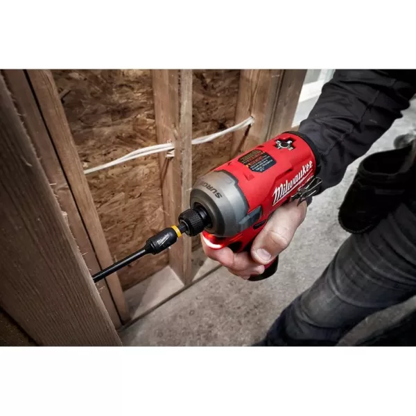 Milwaukee M12 FUEL SURGE 12-Volt Lithium-Ion Brushless Cordless 1/4 in. Hex Impact Driver Compact Kit with M12 Right Angle Drill