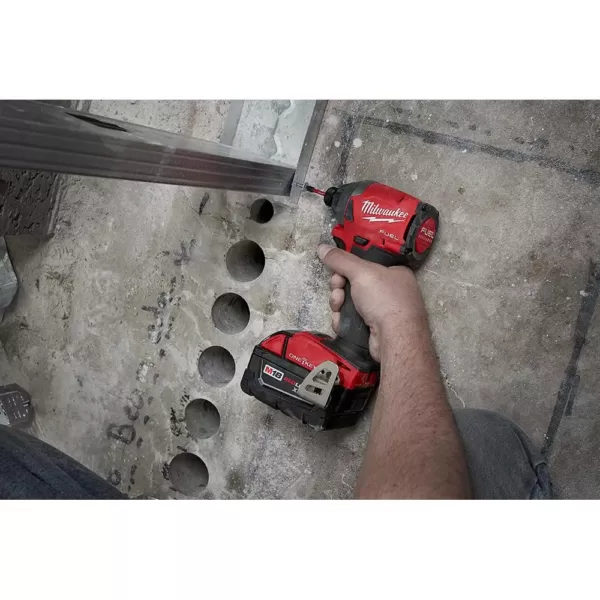 Milwaukee M18 FUEL ONE-KEY 18-Volt Lithium-Ion Brushless Cordless 1/4 in. Hex Impact Driver Kit W/ (2) 2.0Ah Batteries, Hard Case